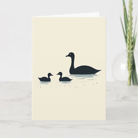 Lichtgevende Watervogels Moederdagkaart Kaart (Voorkant)