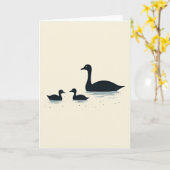 Lichtgevende Watervogels Moederdagkaart Kaart (Gele Bloem)