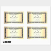 Lichtgevende Zilveren Glitter Goud Effect Product  Rechthoekige Sticker (Vel)