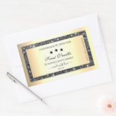 Lichtgevende Zilveren Glitter Goud Effect Product  Rechthoekige Sticker (Envelop)