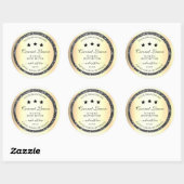 Lichtgevende Zilveren Glitter Goud Effect Product  Ronde Sticker (Vel)