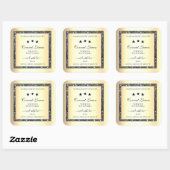 Lichtgevende Zilveren Glitter Goud Effect Product  Vierkante Sticker (Vel)