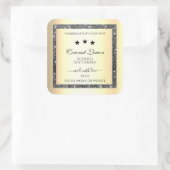 Lichtgevende Zilveren Glitter Goud Effect Product  Vierkante Sticker (Tas)