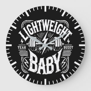 Lichtgewicht Baby - Bodybuilding Gym Motivatie Grote Klok