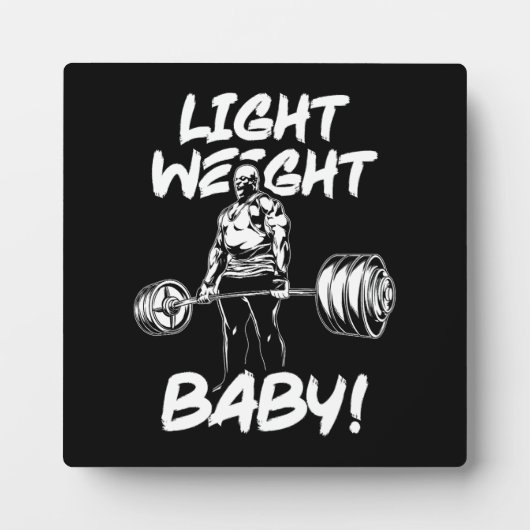Lichtgewicht Baby - Gym Workout Motivatie Fotoplaat (Voorkant)
