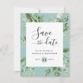 Lichtgewicht & blauwe eucalyptus Sla de datum op (Voorkant)