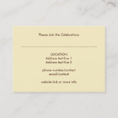 Lichtgewicht Circle Pocket size Invitaties Visitekaartje (Achterkant)