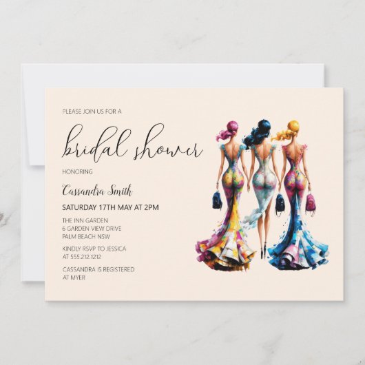 Lichtgewicht Dressing Vrouwen Vrijgezellenfeest Kaart (Voorkant)