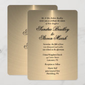 Lichtgewicht gouden bruiloft kaart (Voorkant / Achterkant)