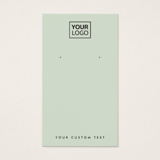 Lichtgewicht groene, aangepaste logo-oorenkaart visitekaartje (Voorkant)