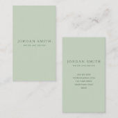 Lichtgewicht groene moderne, verticale professiona visitekaartje (Voorkant / Achterkant)