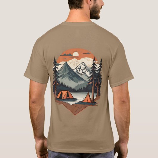 Lichtgewicht Natuur Print T-shirt – Natuurlijke Co (Achterkant)