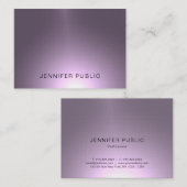 Lichtgewicht Paarse elite Glam Design Luxe Profess Visitekaartje (Voorkant / Achterkant)