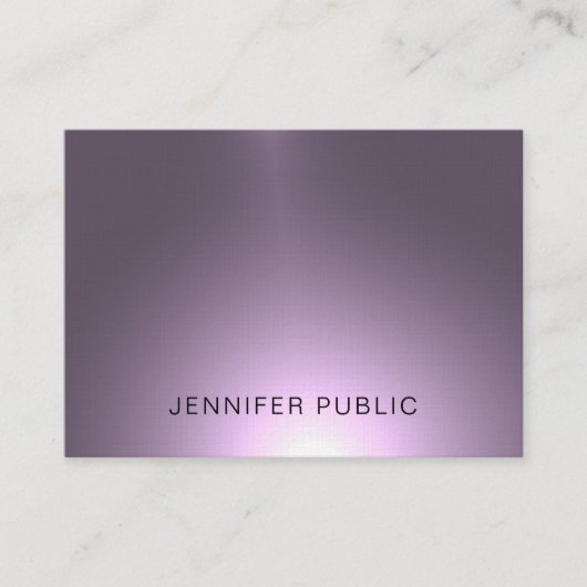 Lichtgewicht Paarse elite Glam Design Luxe Profess Visitekaartje (Voorkant)