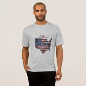 Lichtgewicht USA Flag Map Shirt (Voorkant volledig)