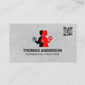 Lichtgewicht van mensen | Visitekaartje QR-code (Voorkant)