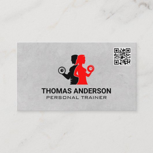 Lichtgewicht van mensen | Visitekaartje QR-code (Voorkant)