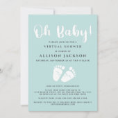 Lichtgewicht virtuele Baby shower Baby min. wit Kaart (Voorkant)