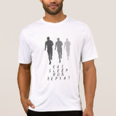 Lichtgewicht vochtwerende sport-tek witte hardloop t-shirt (Voorkant)