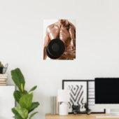 Lichtgewicht voor mannelijke lichaamsbouwer poster (Thuiskantoor)