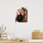 Lichtgewicht voor mannelijke lichaamsbouwer poster (Keuken)