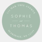 Lichtgewicht-weduwenadres Ronde Sticker (Voorkant)