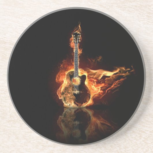 lichtgitaar zandsteen onderzetter (Voorkant)