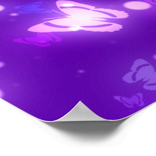Lichtgloeibuis Violet Paars design Poster (Hoek)