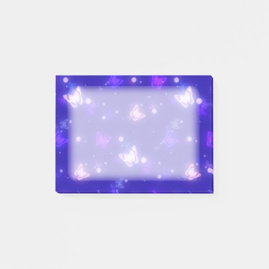 Lichtgloeiende knoppen Donkerblauw ontwerp Post-it® Notes (Voorkant)