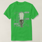 Lichtgloeilamp — elektricien t-shirt (Design voorkant)