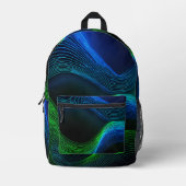 lichtgolf bedrukte rugzak (Voorkant)