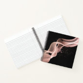 Lichtgolf en Sterrenstof Monogram Roze Goud ID781 Notitieboek (Binnen)