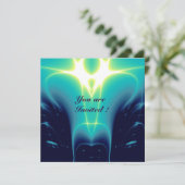 LICHTGOLVEN ,Aqua Blauw,Turquoise,Wit Kaart (Staand voorkant)