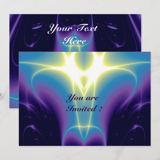 LICHTGOLVEN ,Blauw,Paars,Wit Kaart (Voorkant / Achterkant)