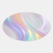Lichtgolven Ovale Sticker (Voorkant)