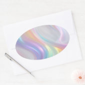 Lichtgolven Ovale Sticker (Envelop)