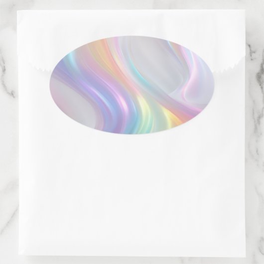 Lichtgolven Ovale Sticker (Tas)