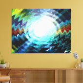 Lichtgolvende fantasy Galaxy Art Design Abstract Canvas Afdruk (Insitu (Woonkamer))