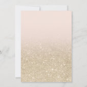 lichtgoud glitter sparkles roze ombre zoet 16 kaart (Achterkant)