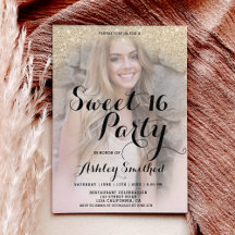 lichtgouden glitter elegant fotobudget Sweet 16