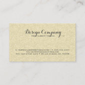 Lichtgouden Glitter en Sparkles Event Designer Visitekaartje (Achterkant)