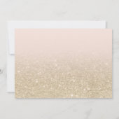 Lichtgouden glitter ombre roze Sweet Sixteen Kaart (Achterkant)