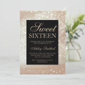 Lichtgouden glitter schittert elegante chique Swee Kaart (Staand voorkant)