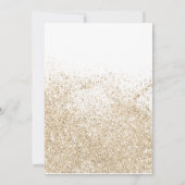 lichtgouden glitter typografie wit girly Sweet 16 Kaart (Achterkant)