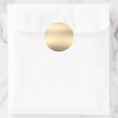 Lichtgouden Sjabloon Terug Aanpassen Ronde Sticker (Tas)