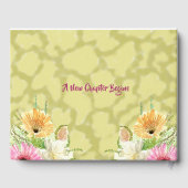 Lichtgouden Wildbloemen Afrikaans Amerikaans Paar Gastenboek (Achterkant)