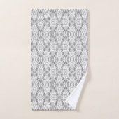 Lichtgrijs abstract geometriepatroon bad handdoek (Handdoek)