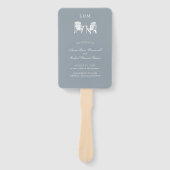 Lichtgrijs Adirondack Stoelen Bruiloft Handwaaier (Voorkant)