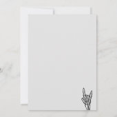 Lichtgrijs Bad Two The Bone 2e verjaardagsfeestje Kaart (Achterkant)