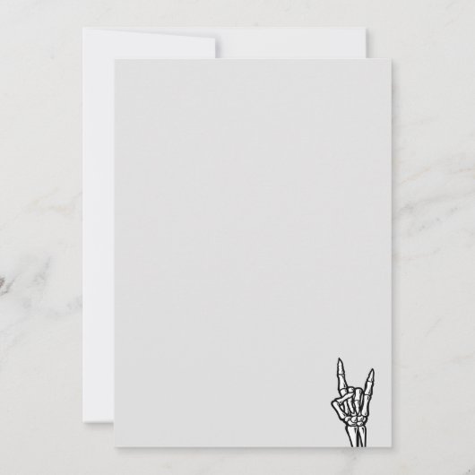 Lichtgrijs Bad Two The Bone 2e verjaardagsfeestje Kaart (Achterkant)